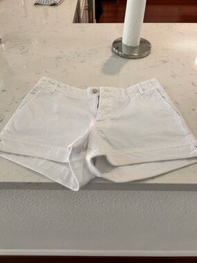 Vanessa Bruno White High-Rise Cotton Blend Shorts